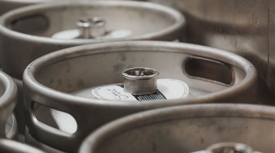 Group of kegs